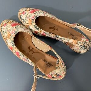 Ros Hommerson Floral Espadrille Slingback Flats